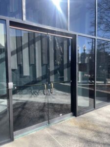 Storefront Door issue repaired by a storefront repair company