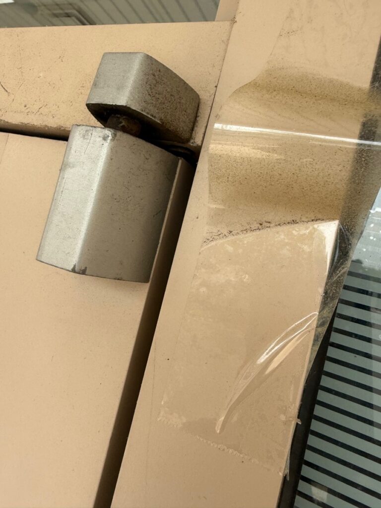 Commercial Door Repair For Broken Upper Hinge